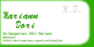 mariann dori business card